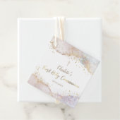 Étiquettes Cadeau parties scintillant d'éclaboussure d'aquarelle Pre (En situation)