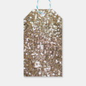Étiquettes-cadeau Parties scintillant d'or étincelant Glam Girly bri (Dos)