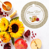 Étiquettes Cadeau Parties scintillant d'or Juif Rosh Hashanah