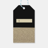 Étiquettes-cadeau Parties scintillant d'or moderne draps Prix (Dos)