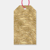 Étiquettes-cadeau Parties scintillant d'or Zebra Print Shine (Dos)
