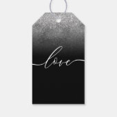 Étiquettes-cadeau Parties scintillant Merci en argent (Dos)