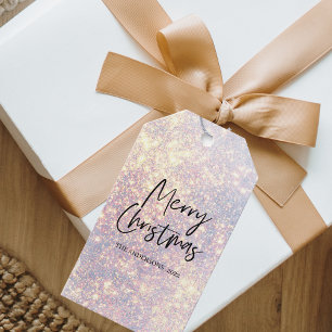 Étiquettes-cadeau Parties scintillant moderne étincelle Joyeux Noël
