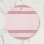 Étiquettes Cadeau Parties scintillant or Rose personnalisé apparence (Devant)