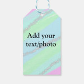 Étiquettes-cadeau Parties scintillant rose bleu vert étincelant past (Dos)