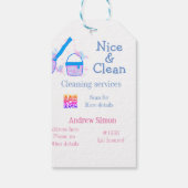 Étiquettes-cadeau Parties scintillant rose bleue nettoyant pop ajout (Dos)