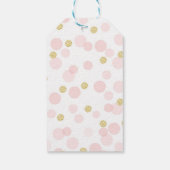 Étiquettes-cadeau Parties scintillant rose et or Merci Confetti (Dos)