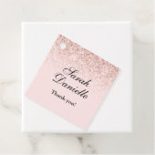 Étiquettes Cadeau Parties scintillant rose pâle Confetti Party Favor (En situation)