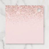 Étiquettes Cadeau Parties scintillant rose pâle Confetti Party Favor (Dos)