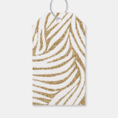 Étiquettes-cadeau Parties scintillant Zebra Gold Rose (Dos)