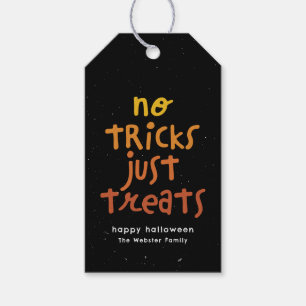 Étiquettes-cadeau Pas de farces, juste des friandises, fête d'Hallow