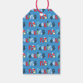 Étiquettes-cadeau Pas de pékin mignon Whimsical Kids Noël (Dos)