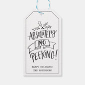 Étiquettes-cadeau Pas de Pékin Noël Typographie vacances (Dos)