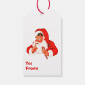 Étiquettes-cadeau Pas de Pékin Père Noël Noël (Dos)