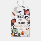 Étiquettes-cadeau Pas de tours, juste des friandises Costumes d'Hall (Devant)