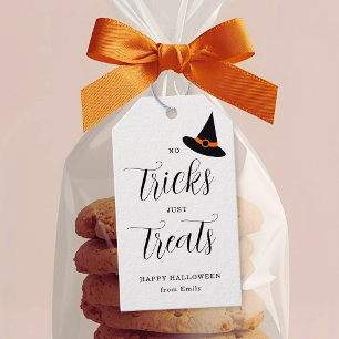Étiquettes-cadeau Pas de tours juste des friandises Joyeux Halloween