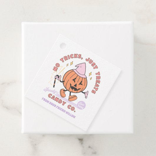 Étiquettes Cadeau Pas de traces Traite juste Éffrayant Candy Co Hall (En situation)