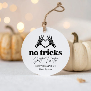 Étiquettes Cadeau Pas De Trucs Juste Traiter Skeleton Mains Hallowee