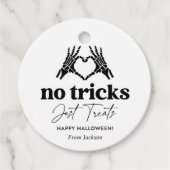 Étiquettes Cadeau Pas De Trucs Juste Traiter Skeleton Mains Hallowee (Devant)