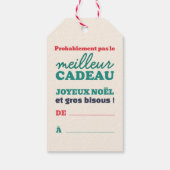 Étiquettes-cadeau Pas le meilleur du monde (Dos)
