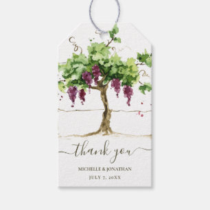 Étiquettes-cadeau Paso Robles Vignoble Vignoble Mariage Faveurs