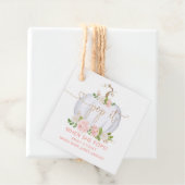 Étiquettes Cadeau Passez-le quand elle pop citrouille or rose pâle (En situation)