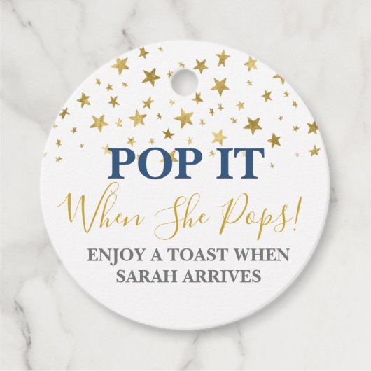 Étiquettes Cadeau Passez-le quand elle pope garçon (Devant)