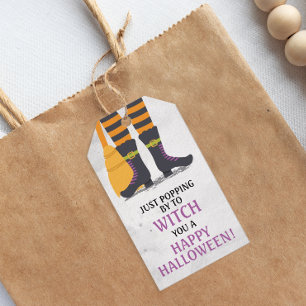Étiquettes-cadeau Passez par pour vous assister à un Halloween heure