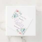 Étiquettes Cadeau Pastel Aquarelle Cactus Baby shower rose (En situation)