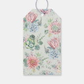 Étiquettes-cadeau Pastel Aquarelle Succulents laisser l'amour grandi (Dos)