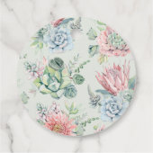 Étiquettes Cadeau Pastel Aquarelle Succulents Merci d'anniversaire (Dos)