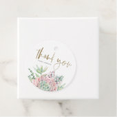 Étiquettes Cadeau Pastel Aquarelle Succulents Merci d'anniversaire (En situation)