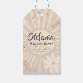 Étiquettes-cadeau Pastel Birthday Girl Pink Thank You 