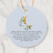 Étiquettes Cadeau Pastel Bleu Flore Vert Eléphant Merci (Dos)