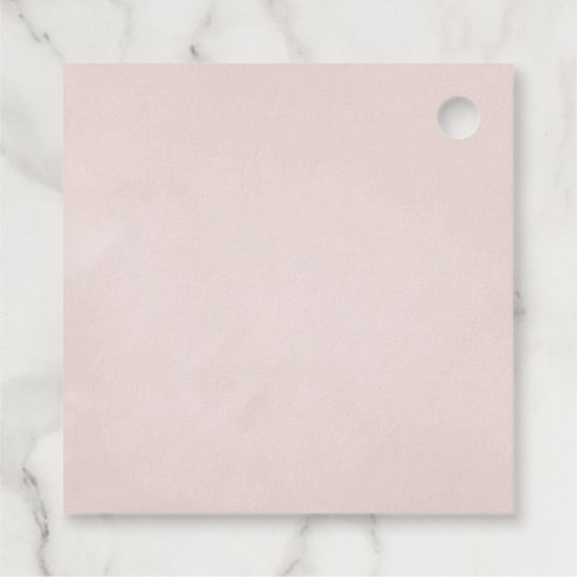 Étiquettes Cadeau Pastel Blush rose et Mariage floral noir (Dos)