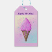 Étiquettes-cadeau Pastel Crème glacée Cone goutte (Devant)
