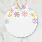 Étiquettes Cadeau Pastel Daisy Flower Anniversaire (Dos)