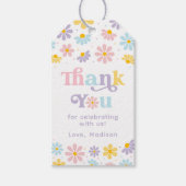 Étiquettes-cadeau Pastel Daisy Flower Anniversaire (Devant)