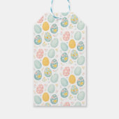 Étiquettes-cadeau Pastel Easter Eggs Floral Pattern - Cute Spring  (Dos)