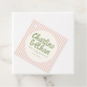 Étiquettes Cadeau Pastel écriture manuscrite Retro Mariage Merci Fav (En situation)