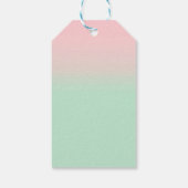 Étiquettes-cadeau Pastel esthétique Muet Gradient Rose Mint Vert (Dos)