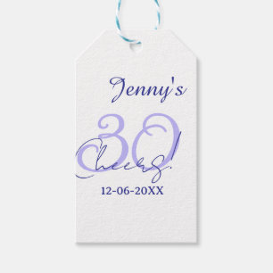 Étiquettes-cadeau Pastel félicitations 30e anniversaire violet éléga
