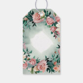 Étiquettes-cadeau Pastel Flower Elégance : Sage Green Floral Mariage (Dos)