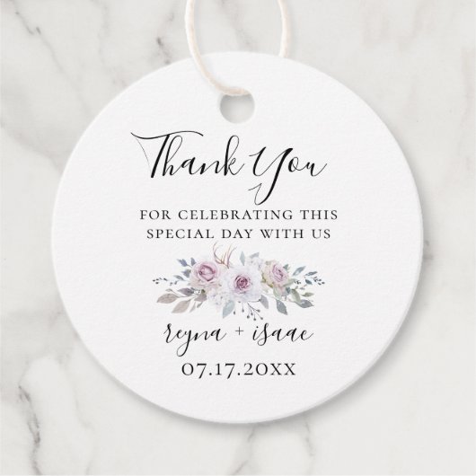 Étiquettes Cadeau Pastel Garden Floral Mariage Merci (Devant)