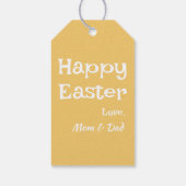 Étiquettes-cadeau Pastel Jaune Motif de Pâques (Dos)