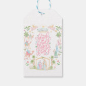 Étiquettes-cadeau Pastel Pink Angel Nativity (Dos)