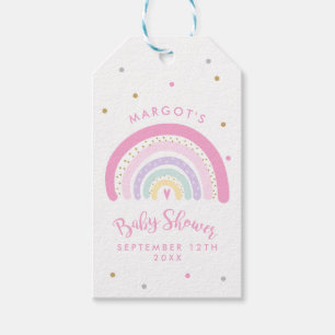 Étiquettes-cadeau Pastel Rainbow Baby shower Favoriser