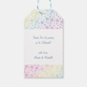 Étiquettes-cadeau Pastel Rainbow Star Baby shower (Dos)