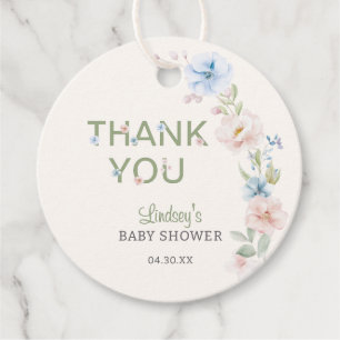 Étiquettes Cadeau Pastel Rose Bleu Printemps bébé dans Baby shower e