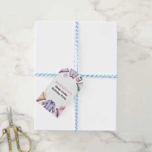 Étiquettes-cadeau Pastel Sommeil Sous Fille Fête D'anniversaire Merc